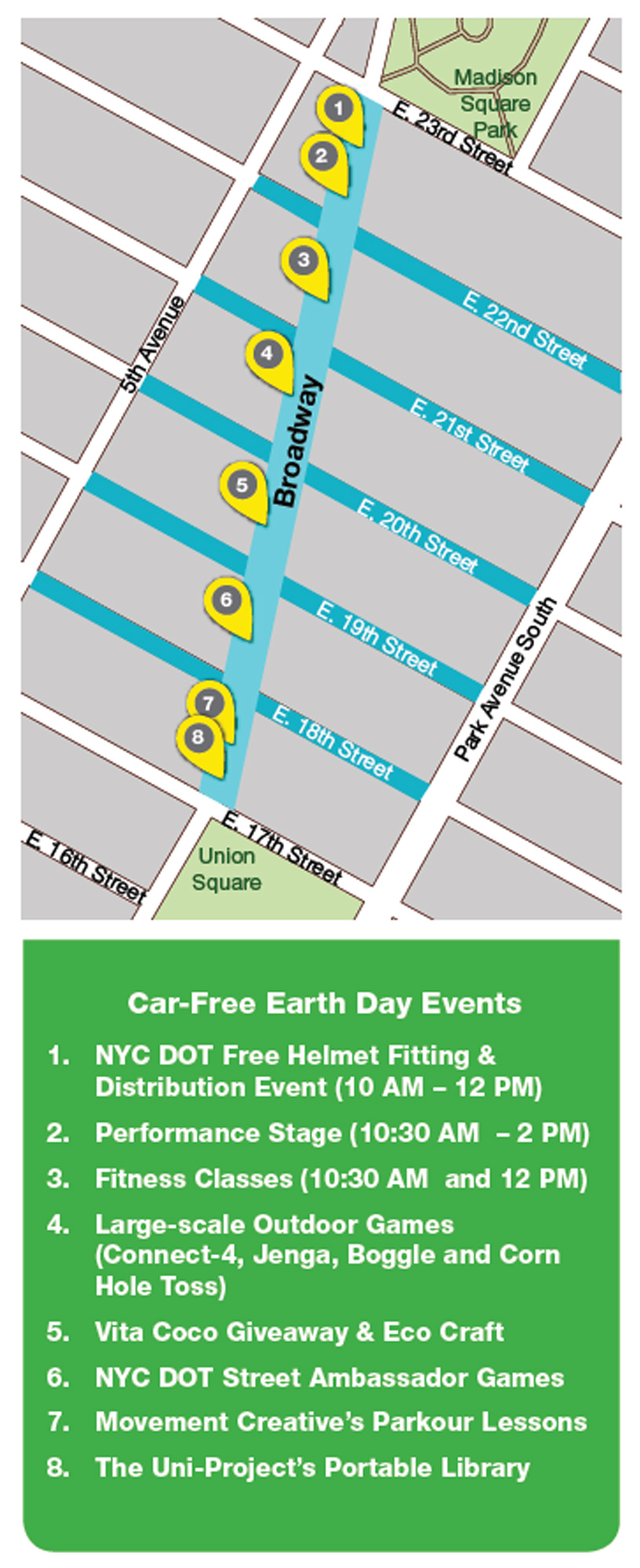 CarFreeNYC schedule of events